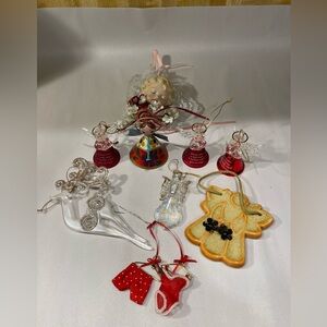 Lot mix vintage angel glass and more